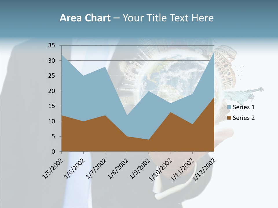 Aircraft Blue Stress PowerPoint Template