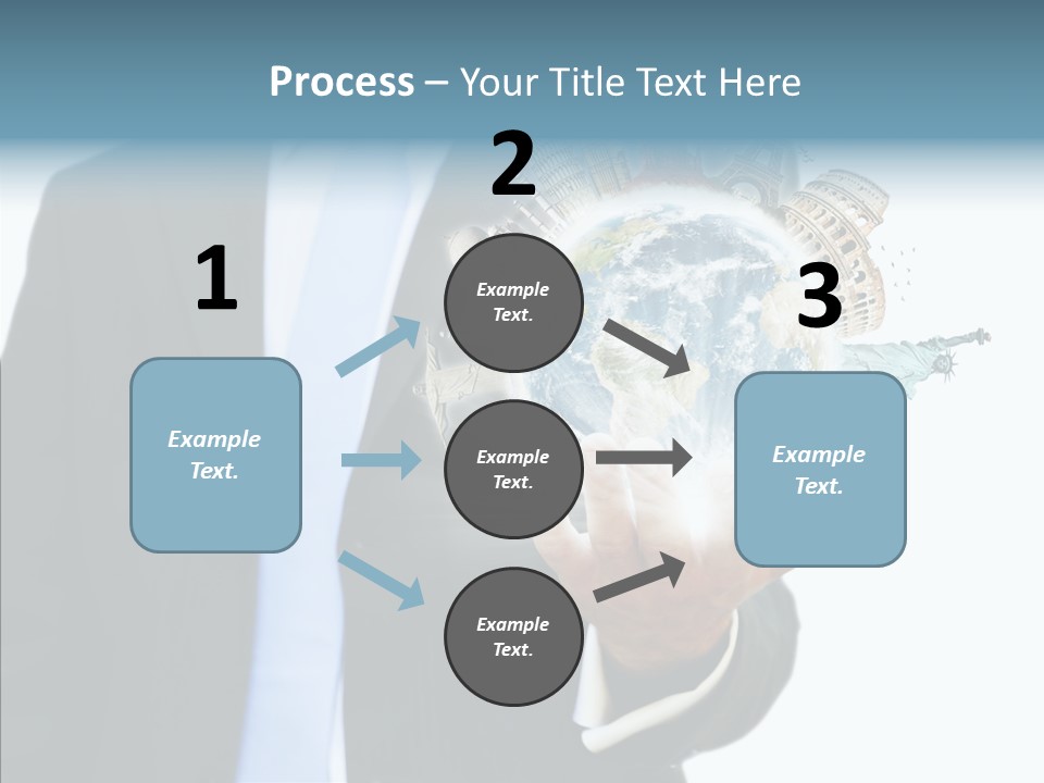Aircraft Blue Stress PowerPoint Template
