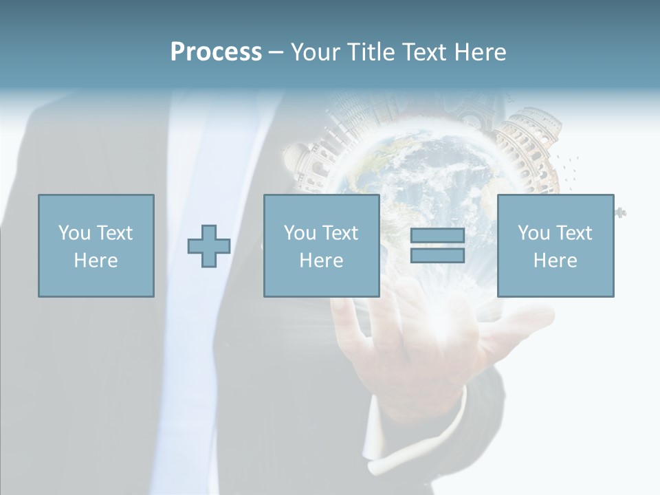 Aircraft Blue Stress PowerPoint Template