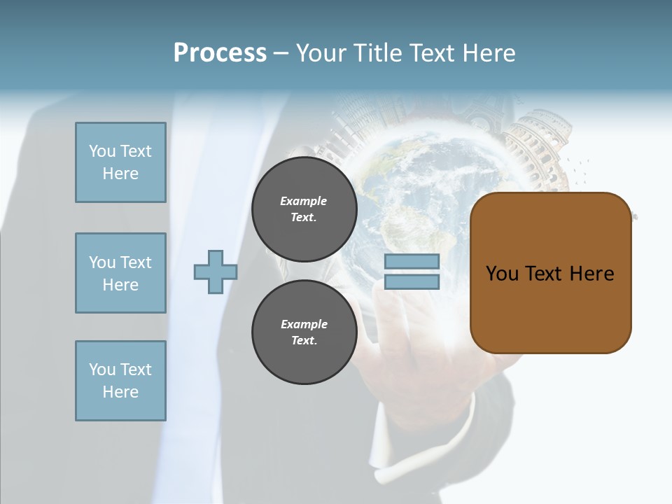 Aircraft Blue Stress PowerPoint Template
