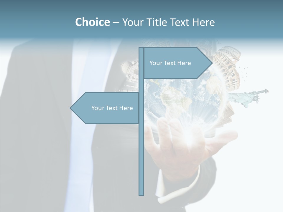Aircraft Blue Stress PowerPoint Template