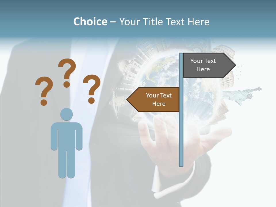 Aircraft Blue Stress PowerPoint Template