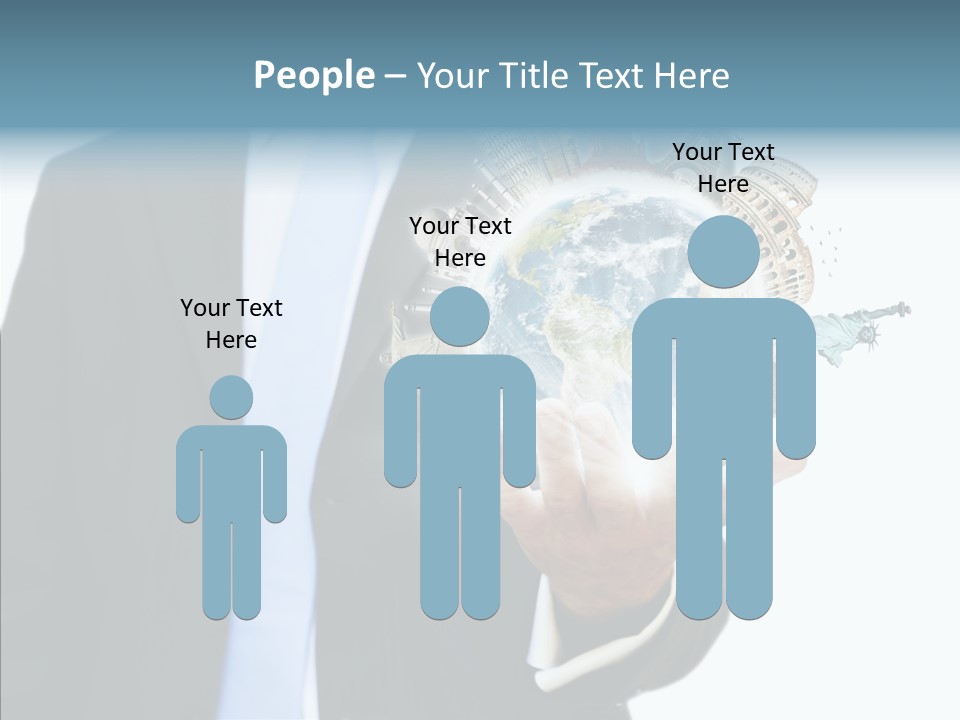 Aircraft Blue Stress PowerPoint Template