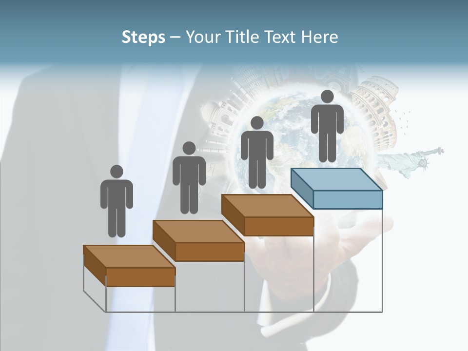 Aircraft Blue Stress PowerPoint Template