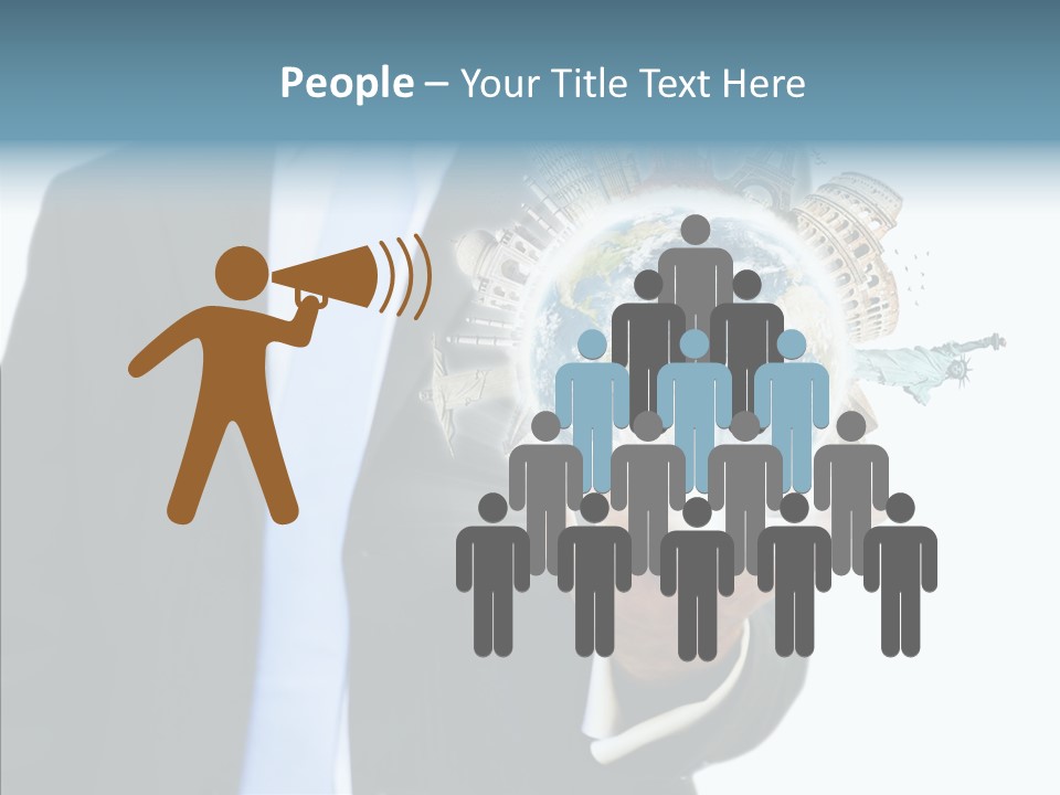 Aircraft Blue Stress PowerPoint Template