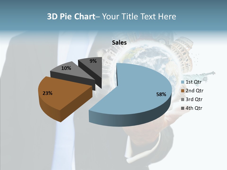 Aircraft Blue Stress PowerPoint Template