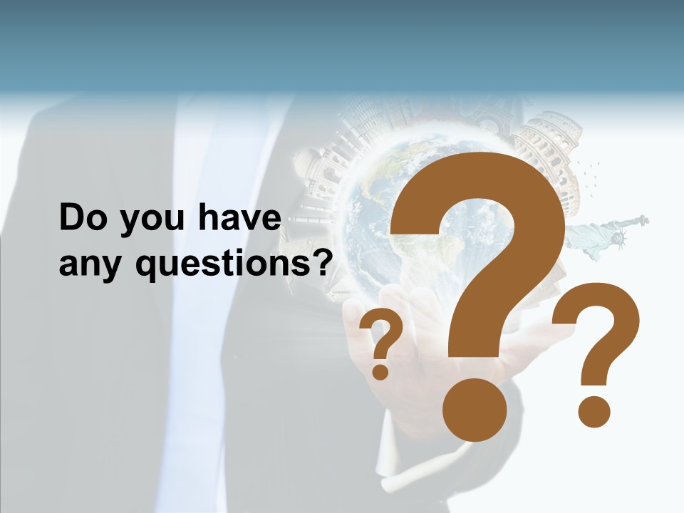 Aircraft Blue Stress PowerPoint Template