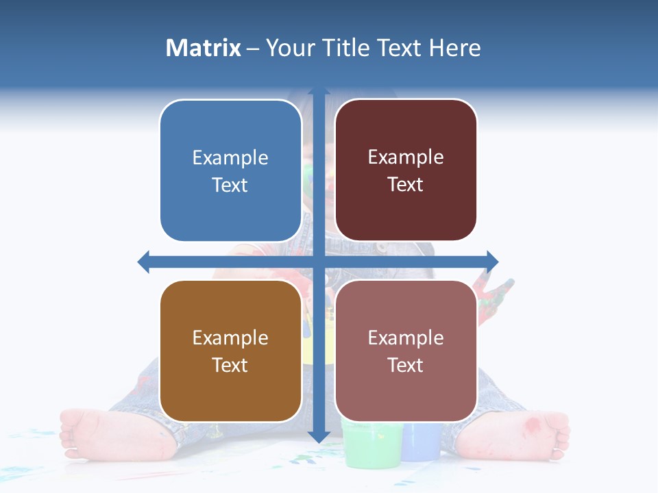 Felice Arte Sfondo Bianco PowerPoint Template