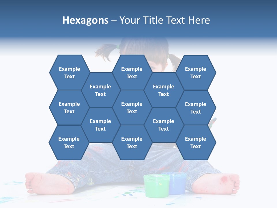 Felice Arte Sfondo Bianco PowerPoint Template