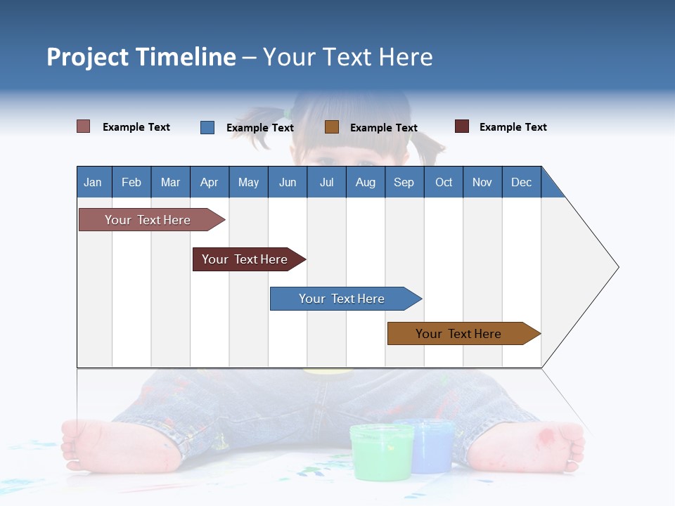 Felice Arte Sfondo Bianco PowerPoint Template