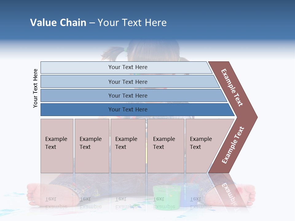 Felice Arte Sfondo Bianco PowerPoint Template