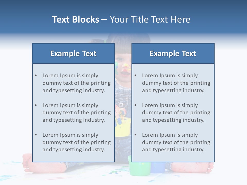 Felice Arte Sfondo Bianco PowerPoint Template