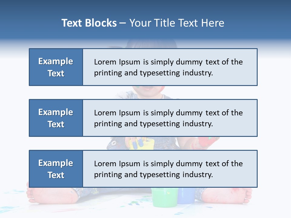 Felice Arte Sfondo Bianco PowerPoint Template