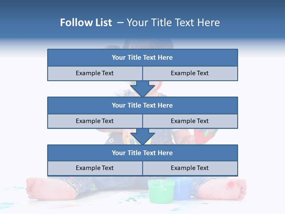 Felice Arte Sfondo Bianco PowerPoint Template