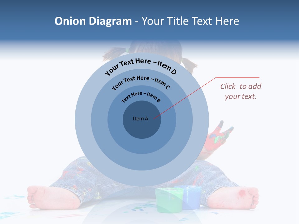 Felice Arte Sfondo Bianco PowerPoint Template