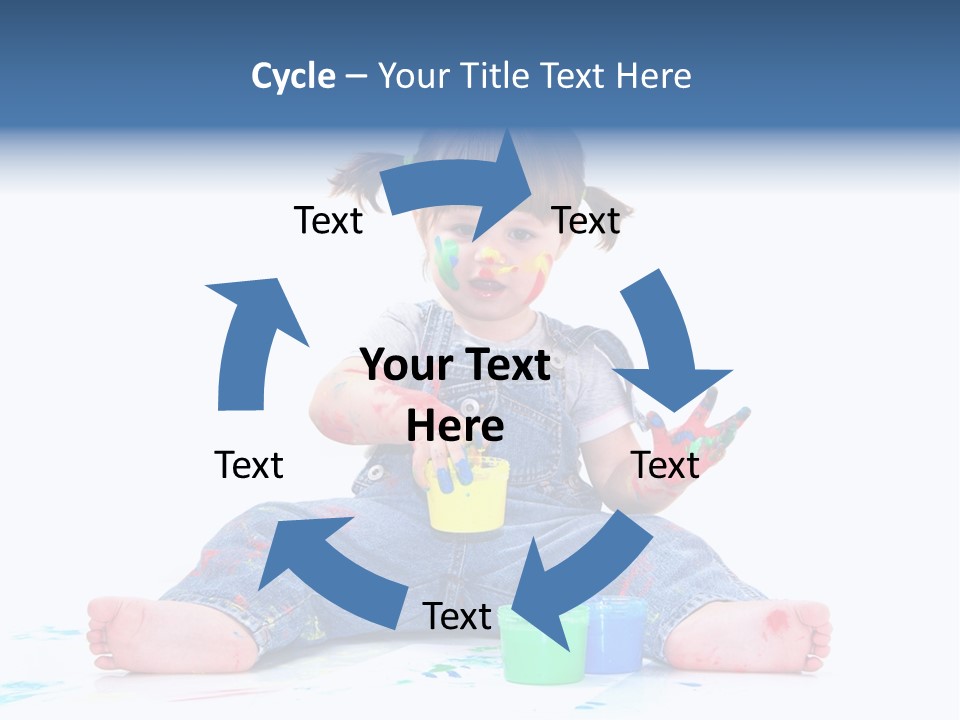 Felice Arte Sfondo Bianco PowerPoint Template