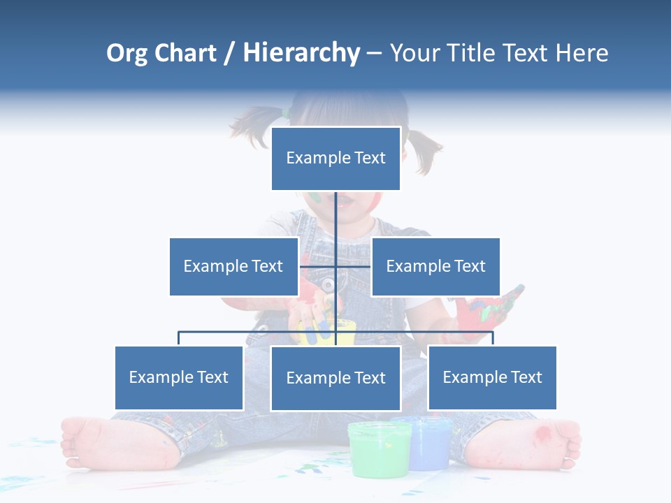 Felice Arte Sfondo Bianco PowerPoint Template