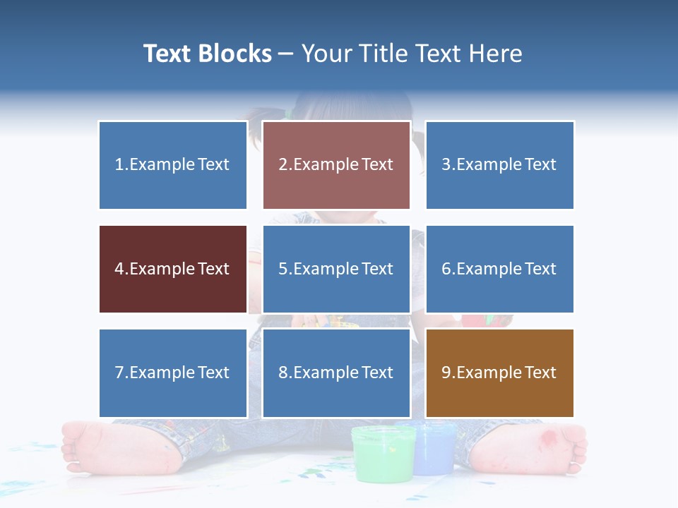 Felice Arte Sfondo Bianco PowerPoint Template