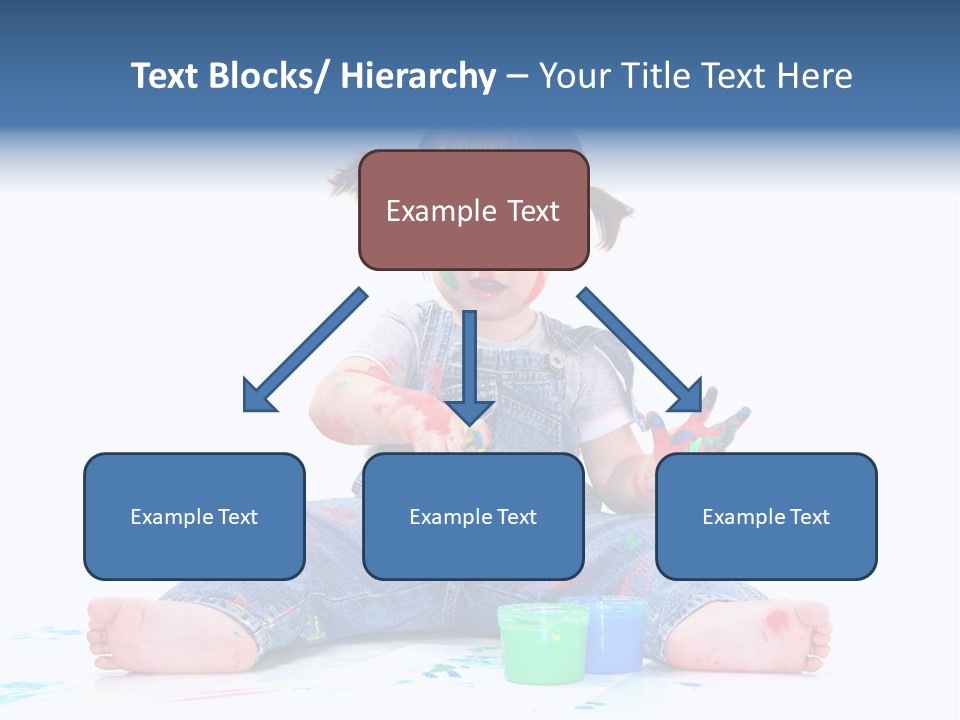 Felice Arte Sfondo Bianco PowerPoint Template