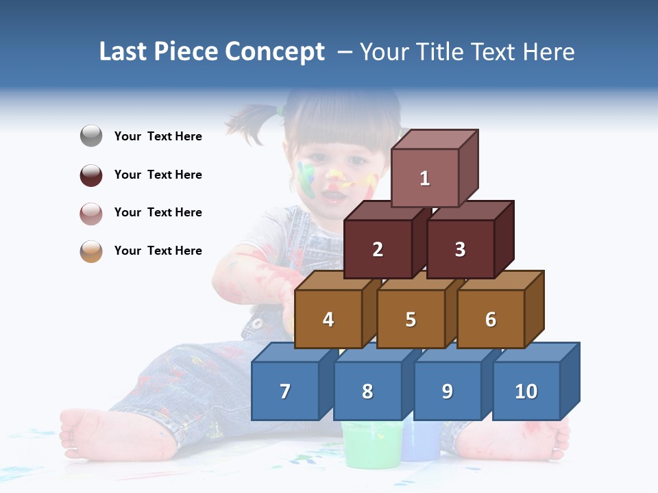 Felice Arte Sfondo Bianco PowerPoint Template