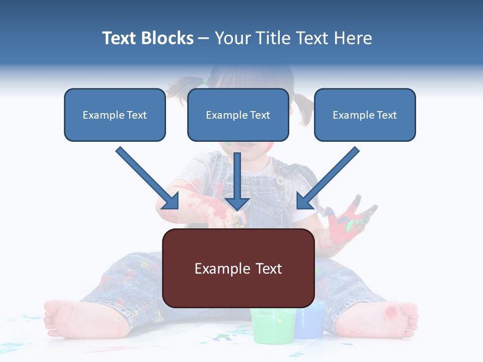 Felice Arte Sfondo Bianco PowerPoint Template