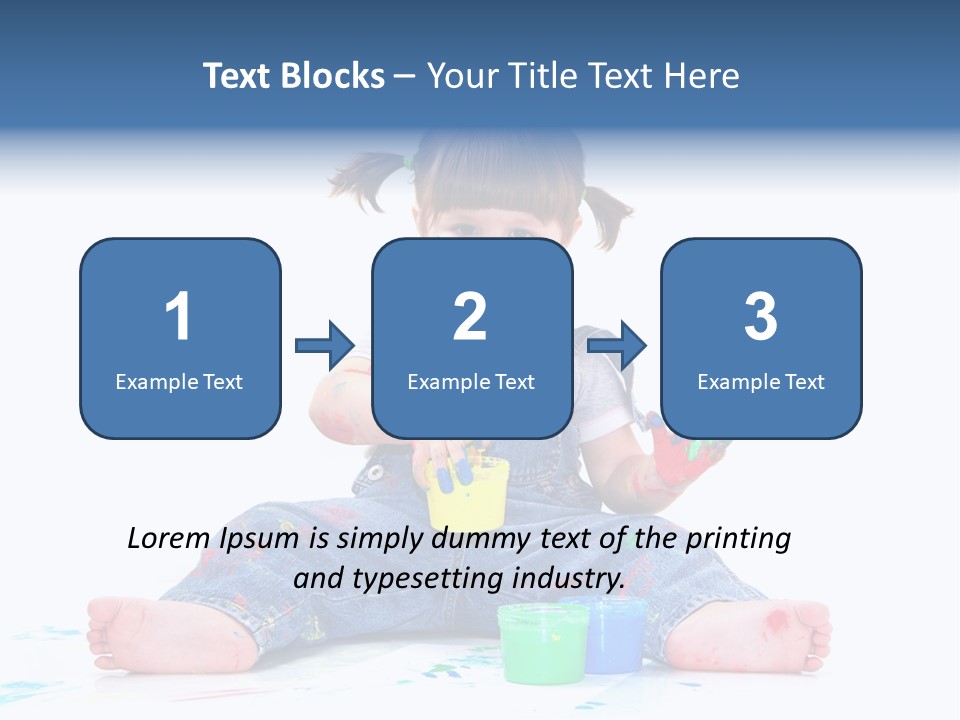 Felice Arte Sfondo Bianco PowerPoint Template