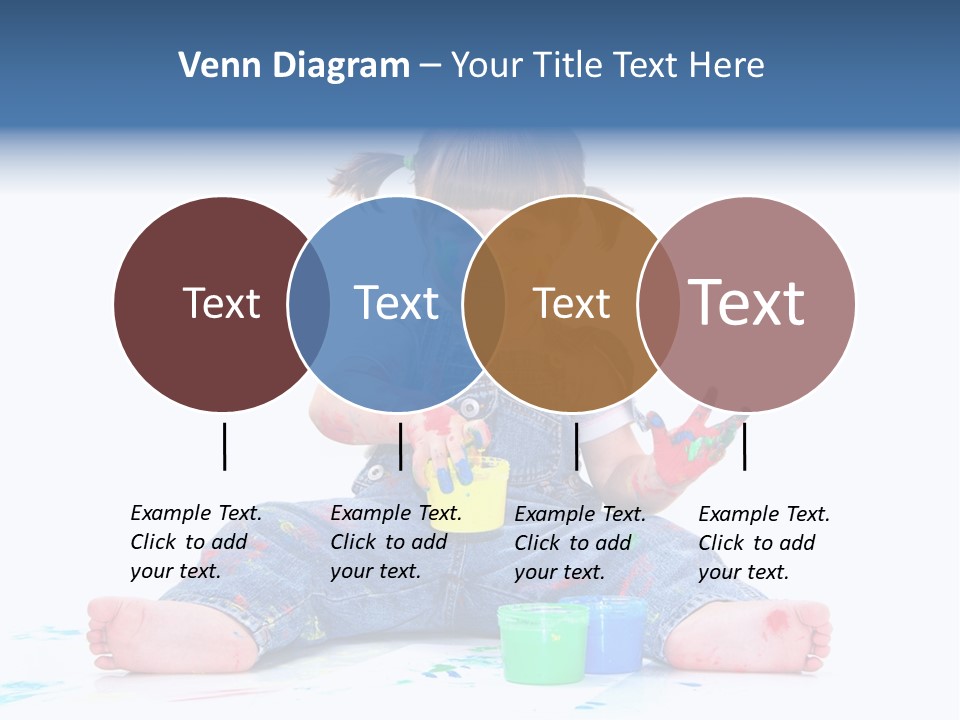 Felice Arte Sfondo Bianco PowerPoint Template