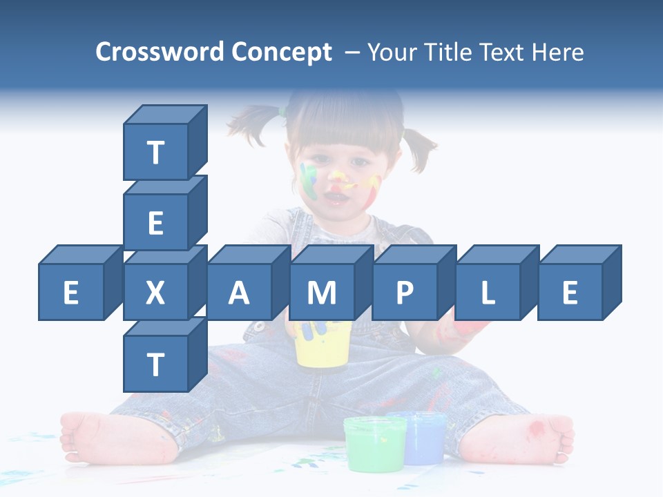 Felice Arte Sfondo Bianco PowerPoint Template