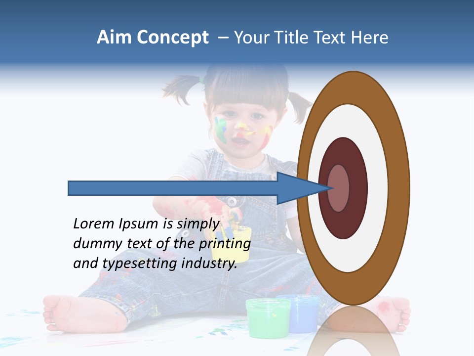 Felice Arte Sfondo Bianco PowerPoint Template