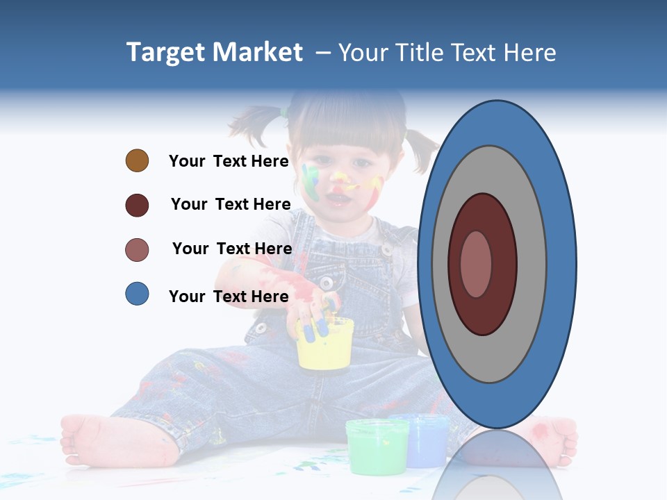 Felice Arte Sfondo Bianco PowerPoint Template