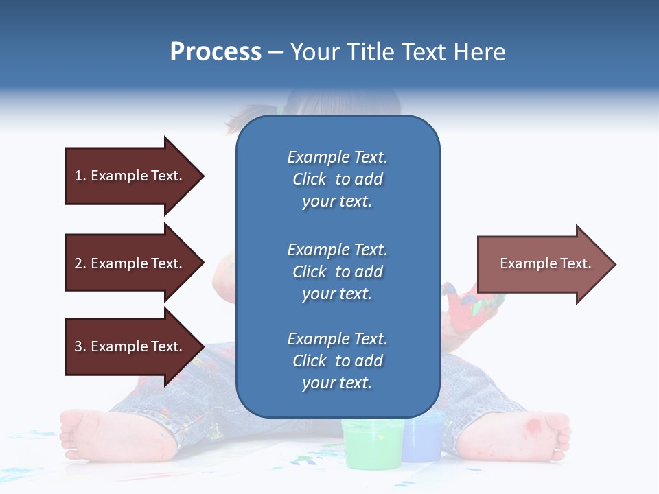 Felice Arte Sfondo Bianco PowerPoint Template