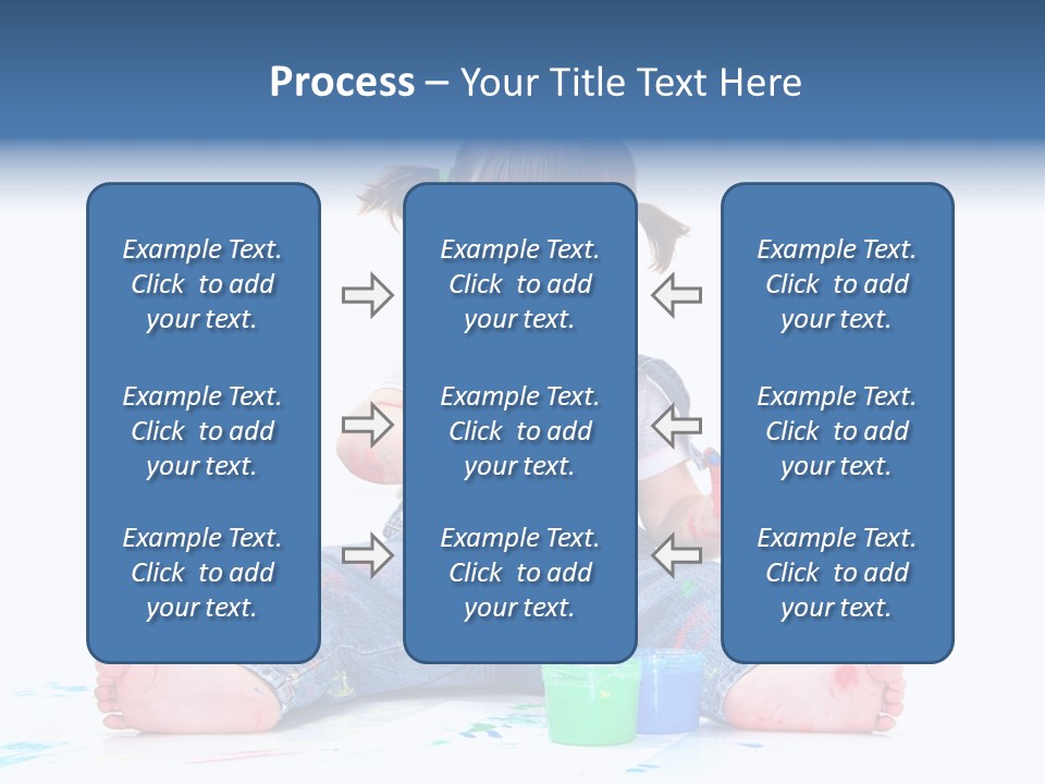 Felice Arte Sfondo Bianco PowerPoint Template