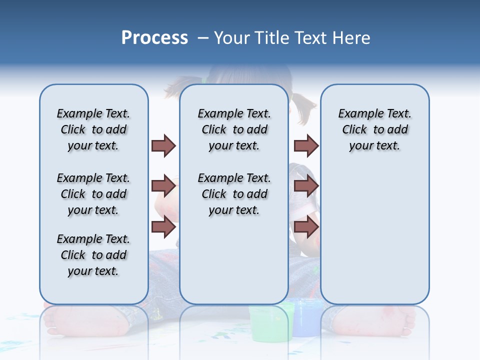 Felice Arte Sfondo Bianco PowerPoint Template