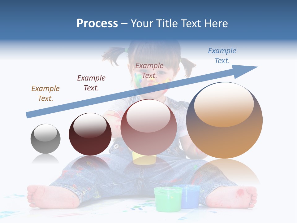 Felice Arte Sfondo Bianco PowerPoint Template