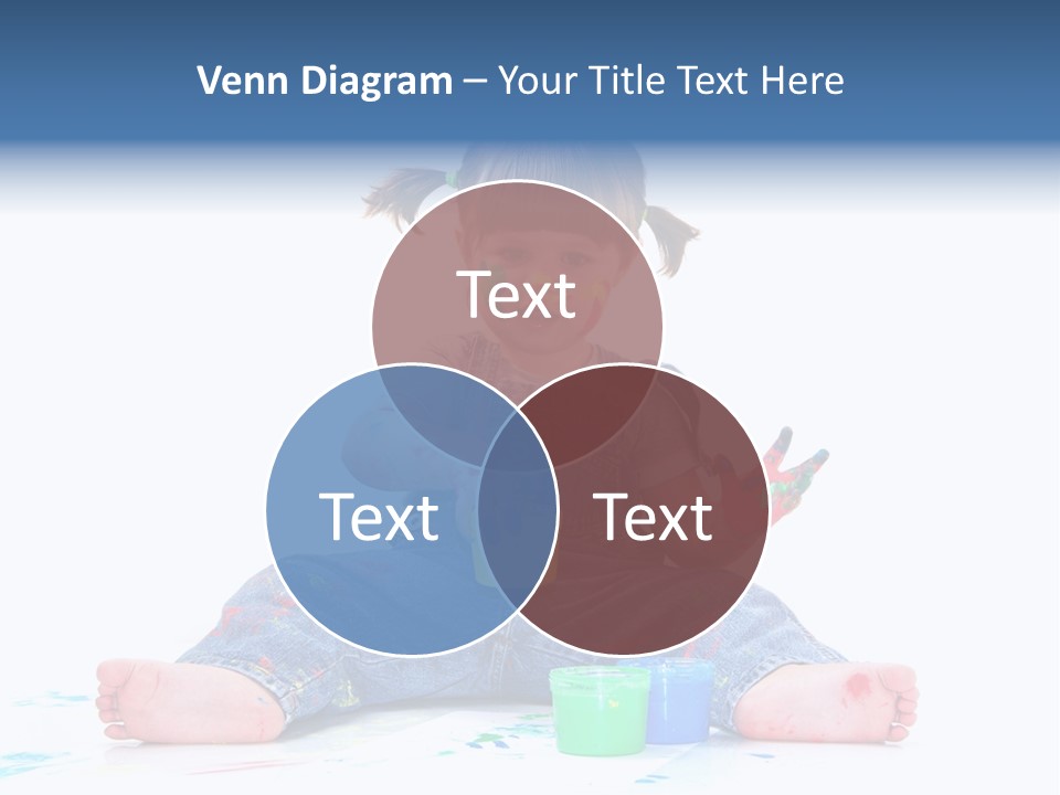 Felice Arte Sfondo Bianco PowerPoint Template