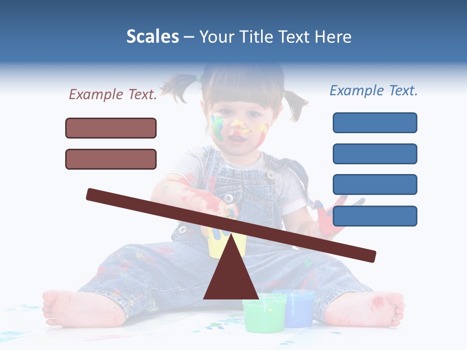 Felice Arte Sfondo Bianco PowerPoint Template