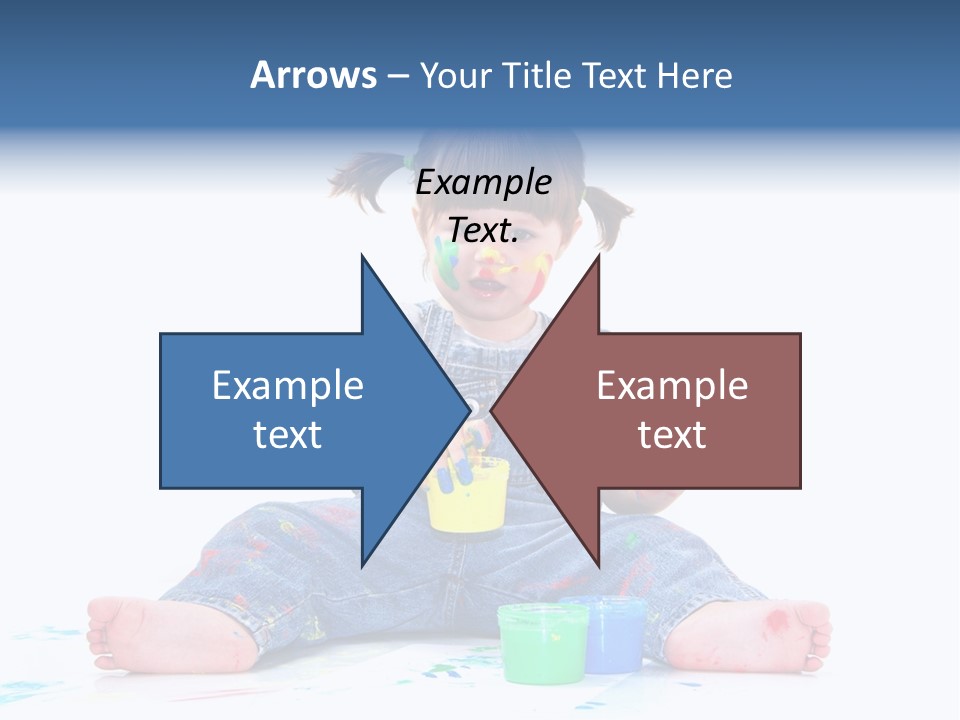 Felice Arte Sfondo Bianco PowerPoint Template