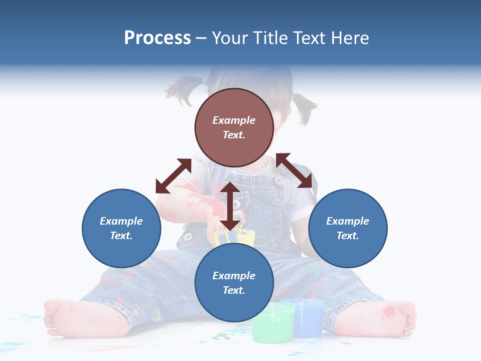 Felice Arte Sfondo Bianco PowerPoint Template