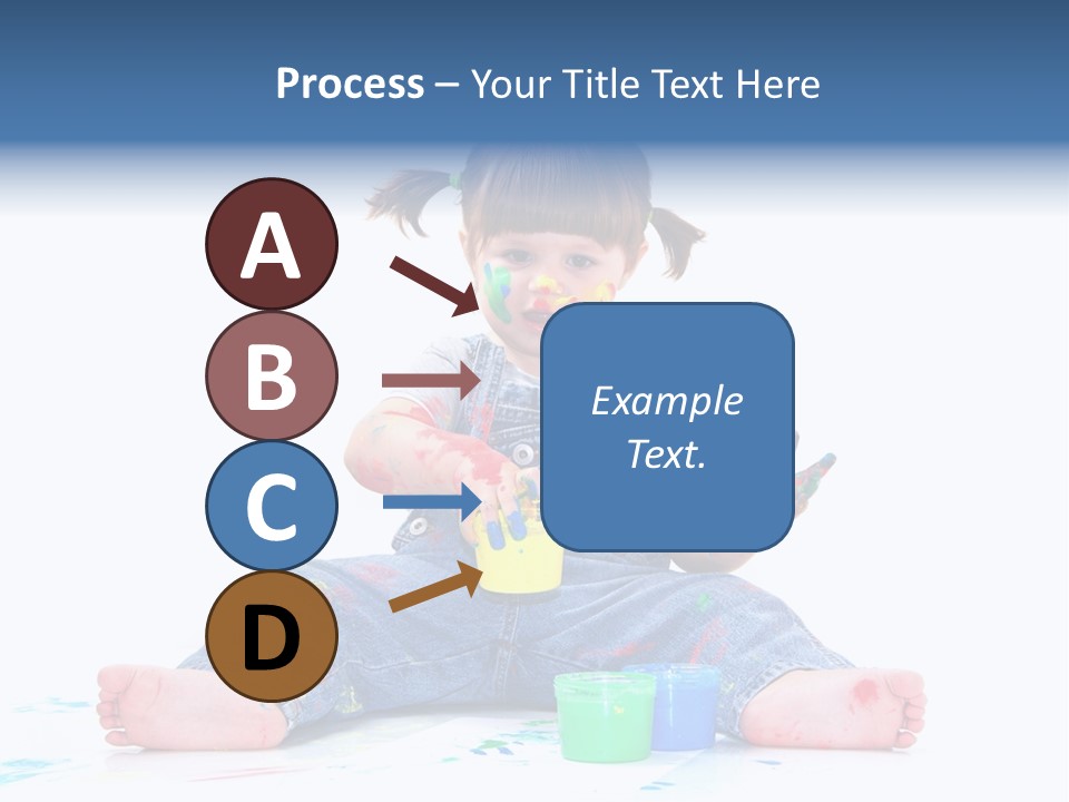 Felice Arte Sfondo Bianco PowerPoint Template