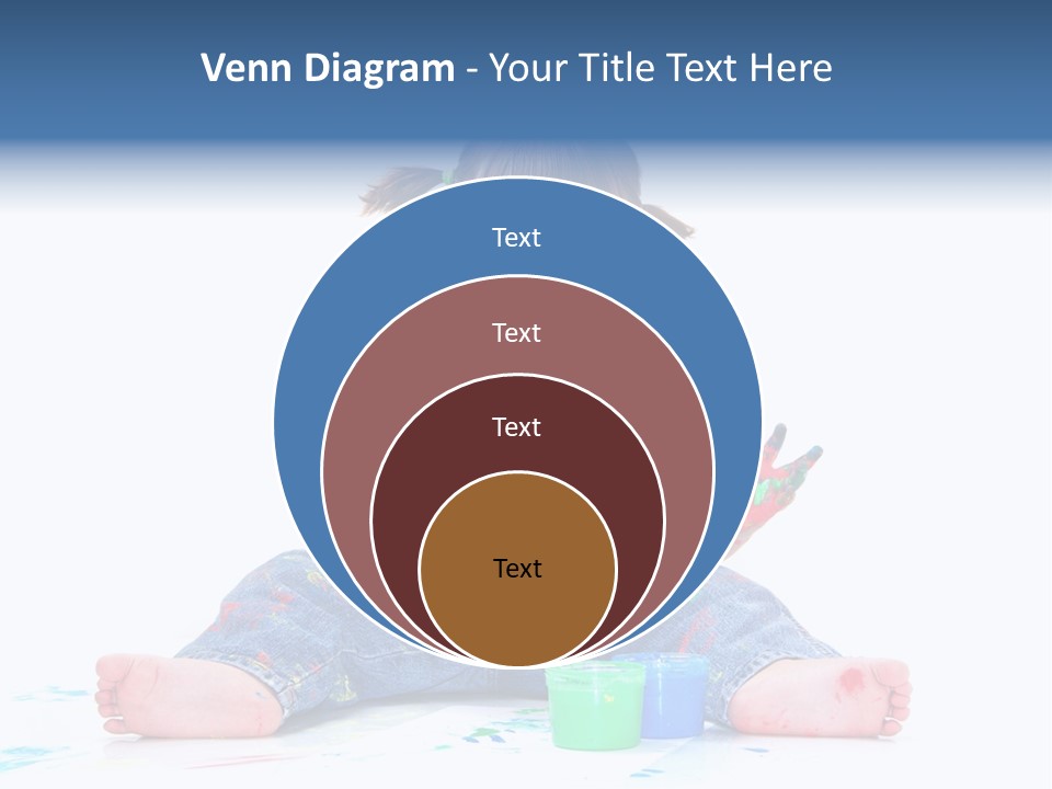 Felice Arte Sfondo Bianco PowerPoint Template