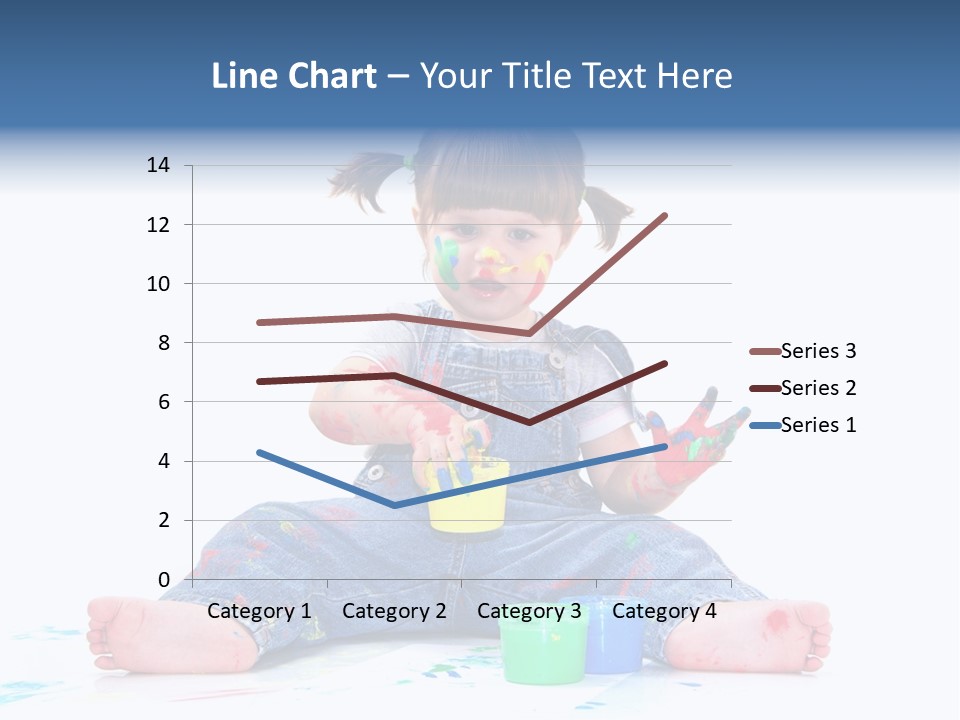 Felice Arte Sfondo Bianco PowerPoint Template