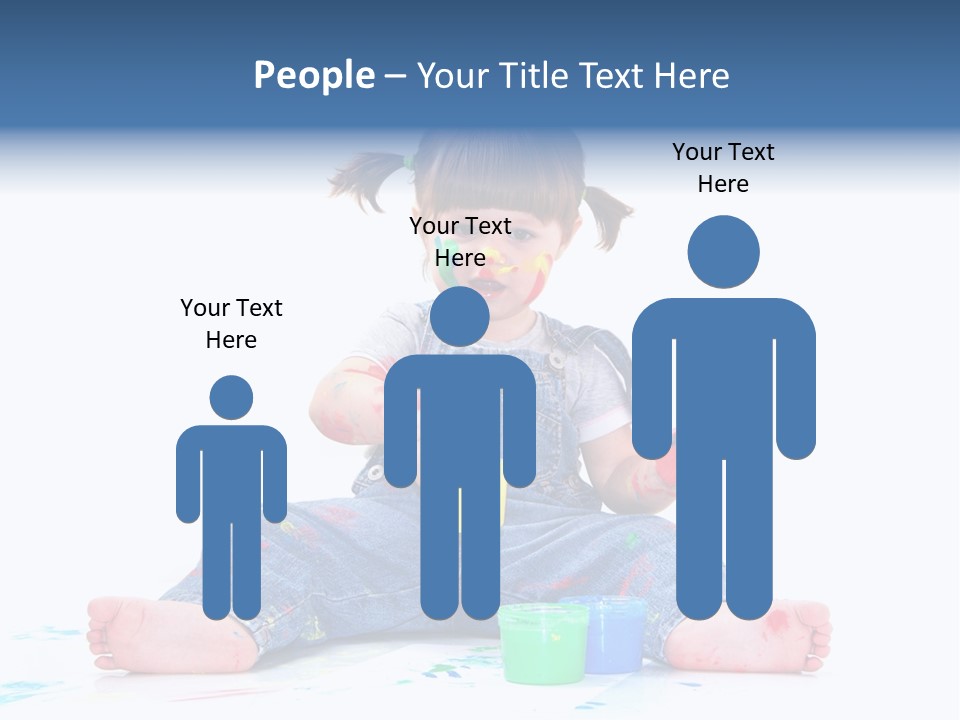 Felice Arte Sfondo Bianco PowerPoint Template