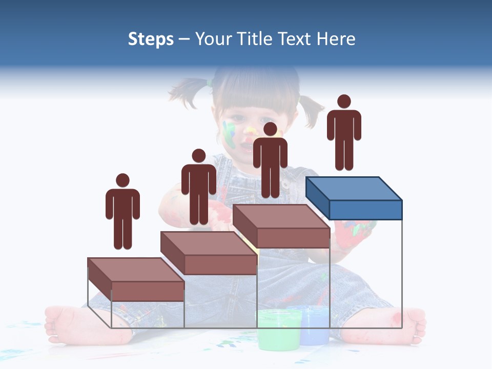 Felice Arte Sfondo Bianco PowerPoint Template