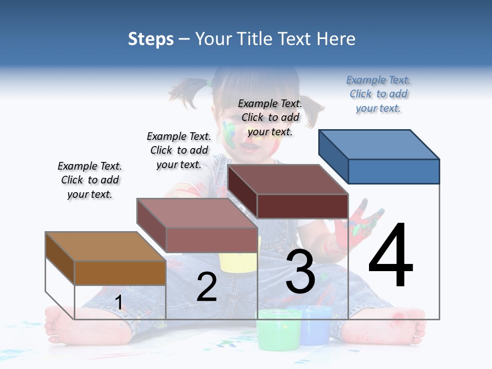 Felice Arte Sfondo Bianco PowerPoint Template