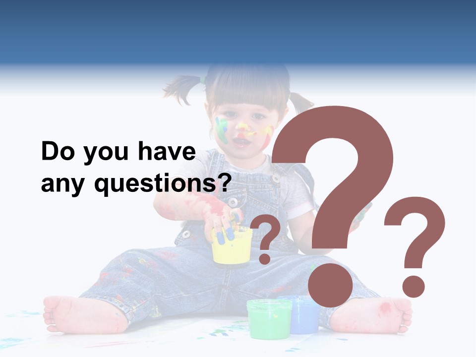 Felice Arte Sfondo Bianco PowerPoint Template