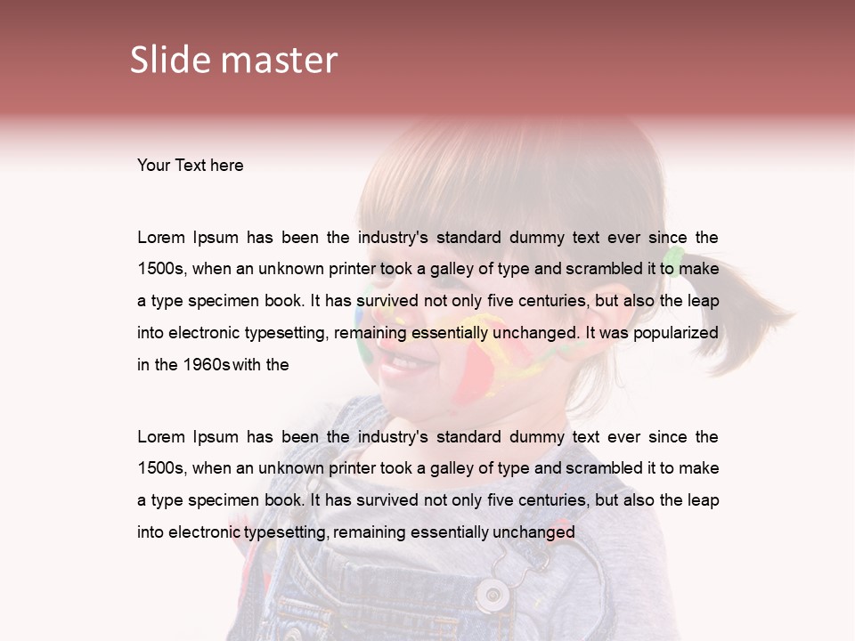 Isolato Sfondo Bianco Pittura PowerPoint Template