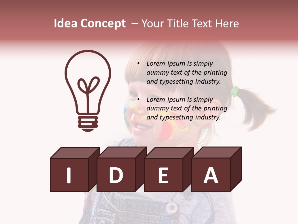 Isolato Sfondo Bianco Pittura PowerPoint Template