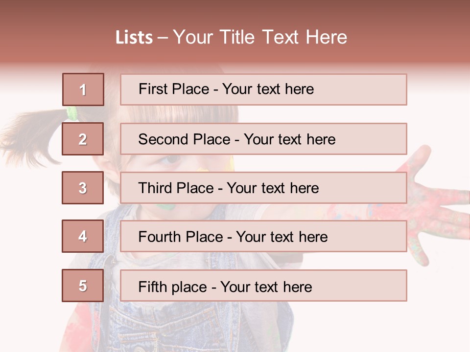 Artista Bambino Colori PowerPoint Template