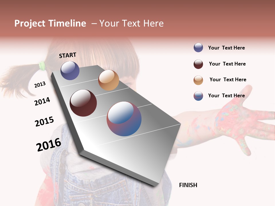 Artista Bambino Colori PowerPoint Template