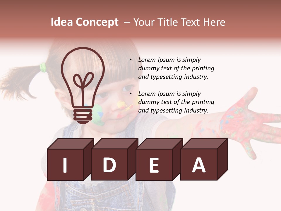 Artista Bambino Colori PowerPoint Template